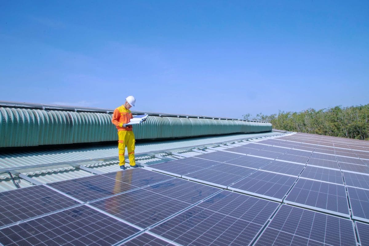 Solaranlage auf einem Hausdach